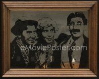 5d152 MARX BROTHERS framed mirror '70s cool mirror, picture yourself w/the Bros.!