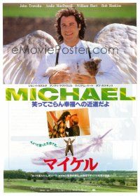 5d529 MICHAEL green title Japanese 7.25x10.25 '96 John Travolta w/angel wings, Andie MacDowell!