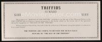 5d176 DAY OF THE TRIFFIDS reward ticket '62 classic English horror, wanted, human eating plant!