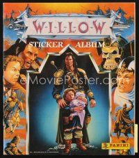 5d190 WILLOW sticker album '88 George Lucas & Ron Howard directed, art of Kilmer & sexy J. Whalley!