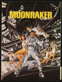 5d087 MOONRAKER program '79 Roger Moore as James Bond, Lois Chiles, Richard Kiel!