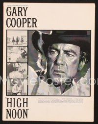 5d281 HIGH NOON promo brochure '52 Gary Cooper, Grace Kelly, Fred Zinnemann directed!