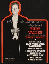 5d188 SWEET MUSIC standee '35 great image of Rudy Vallee in tuxedo!