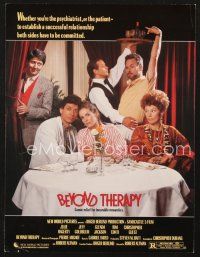 5d225 BEYOND THERAPY trade ad '87 Jeff Goldblum, Julie Hagerty, Christopher Guest, Altman directs!