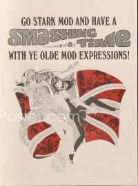 5d043 SMASHING TIME herald '68 Rita Tushingham, Lynn Redgrave, cool list of '60s English slang!