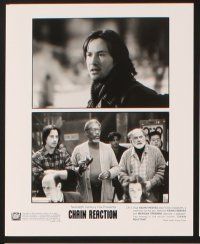 5d696 CHAIN REACTION presskit '96 action images of Keanu Reeves, Morgan Freeman!