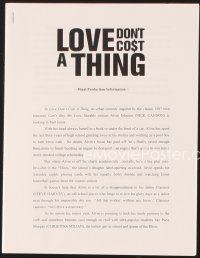 5d847 LOVE DON'T COST A THING presskit '03 Nick Cannon, Christina Milian, it pays to be yourself!