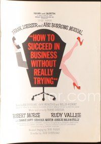 5d282 HOW TO SUCCEED IN BUSINESS WITHOUT REALLY TRYING promo brochure '67 see before your boss does!