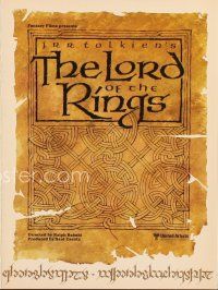 5d289 LORD OF THE RINGS promo brochure '78 Ralph Bakshi cartoon from classic J.R.R. Tolkien novel!