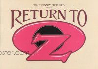 5d297 RETURN TO OZ promo brochure '85 Walt Disney, very young Fairuza Balk!