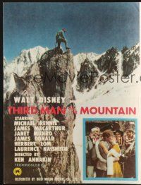 5d396 THIRD MAN ON THE MOUNTAIN Japanese promo brochure '59 James MacArthur climbing mountain!