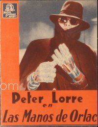 5d335 MAD LOVE Spanish herald '35 Peter Lorre, pretty Frances Drake, Colin Clive!