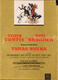 5d239 TARAS BULBA trade ad '62 Tony Curtis & Yul Brynner clash, art by McCarthy!