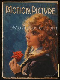 5e124 MOTION PICTURE magazine May 1919 art of Gladys Leslie holding rose by Leo Sielke Jr.!