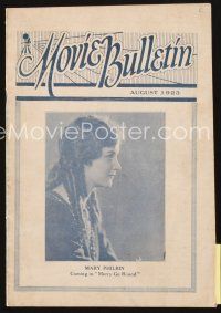 5e134 MOVIE BULLETIN magazine August 1923 Edison thinks film will take place of all books!