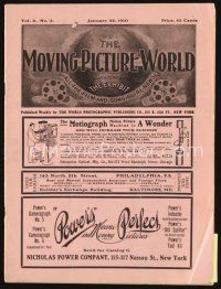 5e040 MOVING PICTURE WORLD exhibitor magazine January 22, 1910 the future of the silent cinema!