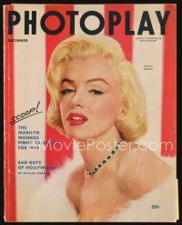 5e107 PHOTOPLAY magazine December 1953 the incredible Marilyn Monroe pinup calendar for 1954!