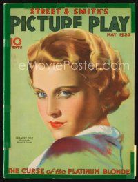 5e066 PICTURE PLAY magazine May 1932 great artwork portrait of Frances Dee by Modest Stein!