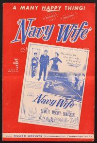5e370 NAVY WIFE pressbook '56 Joan Bennett is in the land of Geisha Girls in World War II!