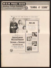 5e387 SCANDAL AT SCOURIE pressbook '53 Greer Garson, Walter Pidgeon, Agnes Moorehead, Corcoran