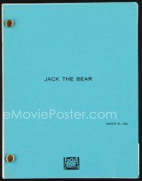 5e233 JACK THE BEAR revised final draft script March 28, 1991, screenplay by Steven Zaillian!