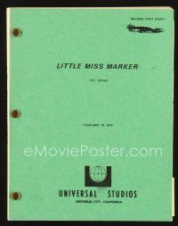 5e234 LITTLE MISS MARKER revised first draft script February 12, 1979, screenplay by Bernstein!