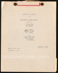 5e245 SLAUGHTER ON 10th AVE continuity & dialogue script Sept 3, 1957, screenplay by Lawrence Roman