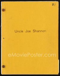 5e249 UNCLE JOE SHANNON revised draft script May 13, 1978, screenplay by Burt Young!