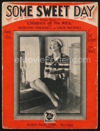 5e262 CHILDREN OF THE RITZ sheet music '29 portrait of Dorothy Mackaill, Some Sweet Day!