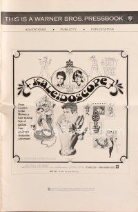 5e349 KALEIDOSCOPE pressbook '66 cheeky American Warren Beatty & kinky English Susannah York!
