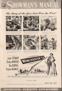 5e413 WINCHESTER '73 pressbook '50 James Stewart with rifle, Shelley Winters, Anthony Mann!
