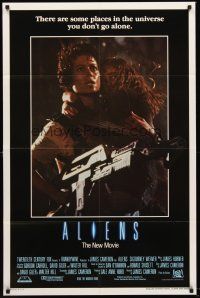5f029 ALIENS int'l 1sh '86 James Cameron, cool image of Sigourney Weaver & Carrie Henn!
