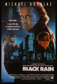 5f043 BLACK RAIN int'l 1sh '89 Ridley Scott, Michael Douglas is an American cop in Japan!