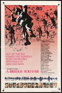 5f242 BRIDGE TOO FAR style B 1sh '77 Michael Caine, Sean Connery, Dirk Bogarde, James Caan!