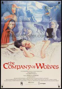 5f007 COMPANY OF WOLVES English 1sh '84 Neil Jordan, Sarah Patterson, wild werewolf art!