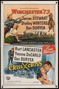 5f300 CRISS CROSS/WINCHESTER '73 1sh '58 James Stewart & Burt Lancaster double bill!