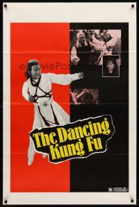 5f306 DANCING KUNG-FU teaser 1sh '78 Joseph Kuo's Gui Ma Da Xia, Lung Sze Ma in martial arts action