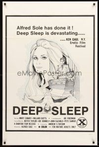 5f323 DEEP SLEEP 1sh '72 Alfred Sole directed, Ashton art of sexy woman!