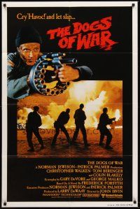5f061 DOGS OF WAR int'l 1sh '81 cool image of Chris Walken with BIG gun!