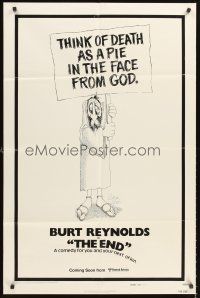 5f369 END style A advance 1sh '78 Burt Reynolds & Dom DeLuise, death is a pie in the face from god!