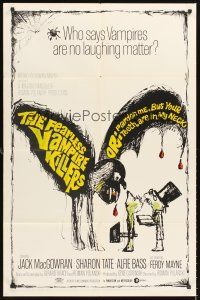 5f393 FEARLESS VAMPIRE KILLERS 1sh '67 Roman Polanski, great comedy horror art!