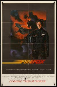 5f399 FIREFOX advance 1sh '82 cool C.D. de Mar art of killing machine, Clint Eastwood!