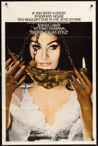 5f426 GHOSTS - ITALIAN STYLE style B 1sh '68 Questi fantasmi, sexy Sophia Loren close up!