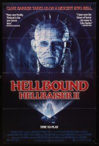 5f462 HELLBOUND: HELLRAISER II 1sh '88 Clive Barker, time to play, Pinhead!