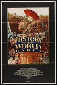5f470 HISTORY OF THE WORLD PART I 1sh '81 artwork of Roman soldier Mel Brooks by John Alvin!
