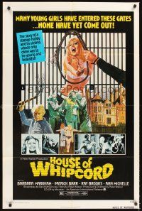 5f484 HOUSE OF WHIPCORD 1sh '74 sexy art of many young girls who go in, but never come out!