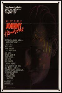 5f510 JOHNNY HANDSOME 1sh '89 directed by Walter Hill, Mickey Rourke, Ellen Barkin!