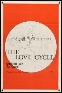 5f558 LOVE CYCLE 1sh '77 Christine Joy, Jon Coppal, sexy art of couple!