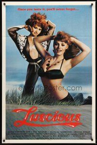5f563 LUSCIOUS 1sh '80 Samantha Fox & Lisa DeLeeux are sexy redheads, x-rated!