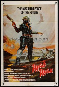 5f568 MAD MAX 1sh R83 art of wasteland cop Mel Gibson, George Miller Australian classic!